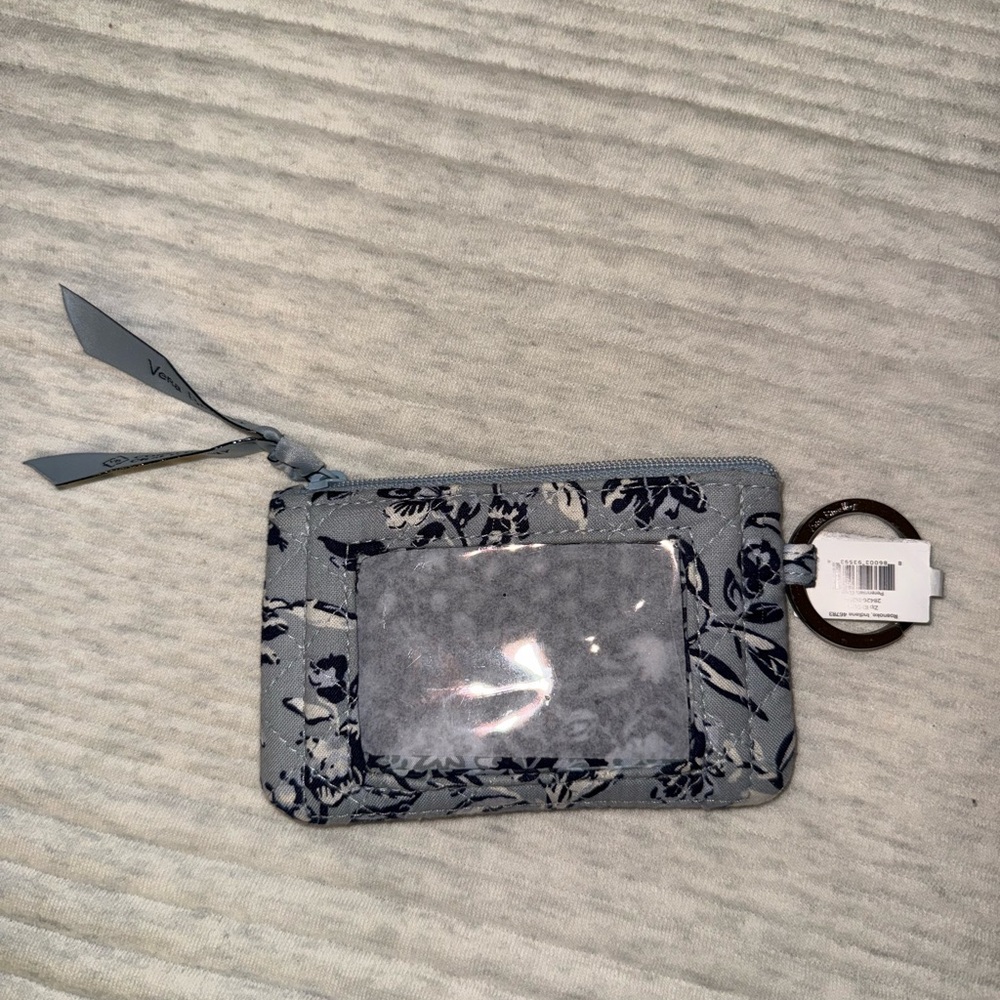 Vera Bradley Gray and Blue Floral Wallet